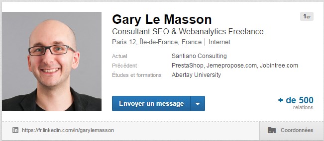 Exemple de photo de profil LinkedIn de Gary Le Masson