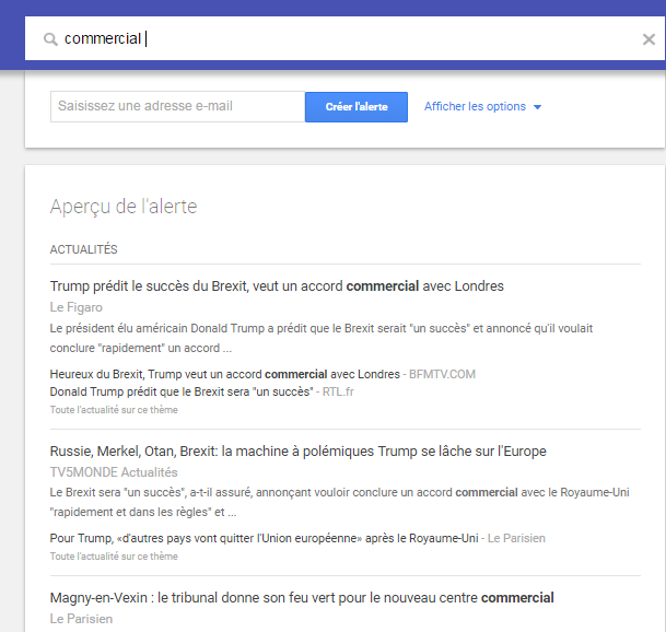 Google alerte 
